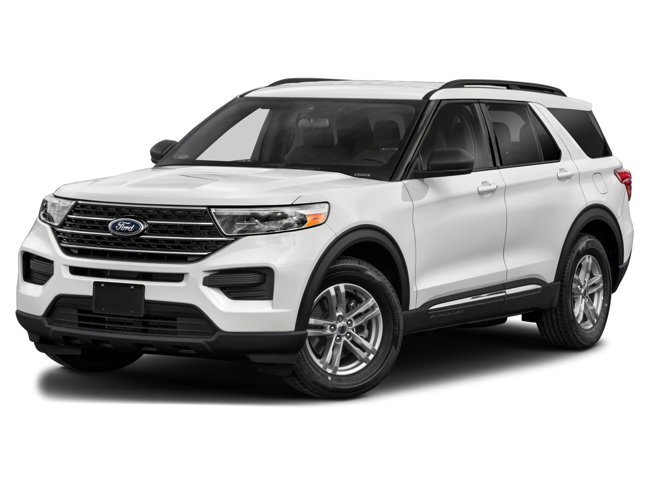 2022 Ford Explorer XLT in Black Metallic — front three-quarter view