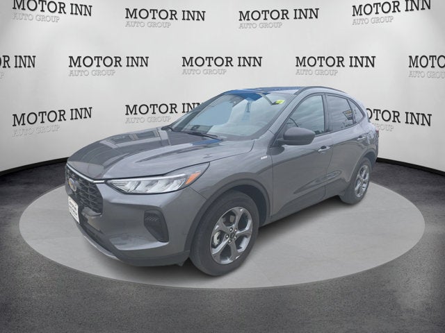 2025 Ford Escape ST-Line in Gray Metallic — front three-quarter view