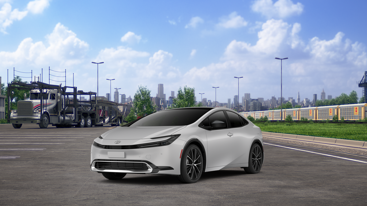2027 Toyota Prius XLE in Cutting Edge — front three-quarter view